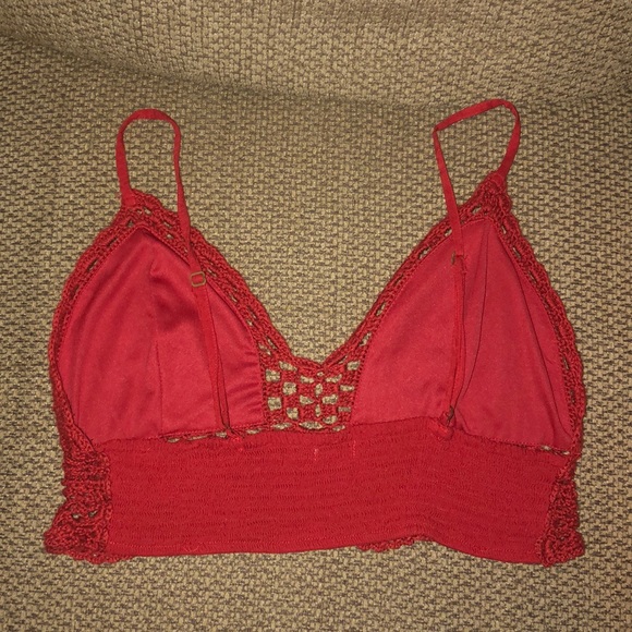 Rust red/orange stretch bralette - Picture 2 of 4